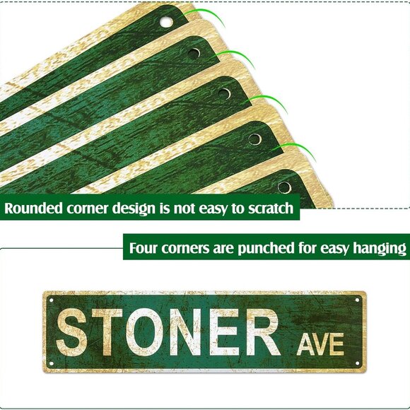 Vintage Exit Sign Decor, 5 Pieces Aluminium Retro Avenue Street Sign, 4 x 16 in - Picture 3 of 4